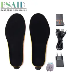 BSAID электрическая обогреваемая стелька, дистанционное управление USB зарядка зимняя обувь сапоги и ботинки для девочек стельки, быстрый