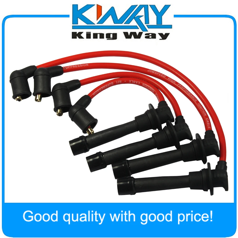 Set of 4 PCS Red Ignition Spark Plug Wires Set Fits for Mazda Miata MX-5 1.6L 1.8L 1990-2000 Set of 4 PCS Red Ignition Spark Plug Wires Set Fits for Mazda Miata MX-5 1.6L 1.8L 1990-2000