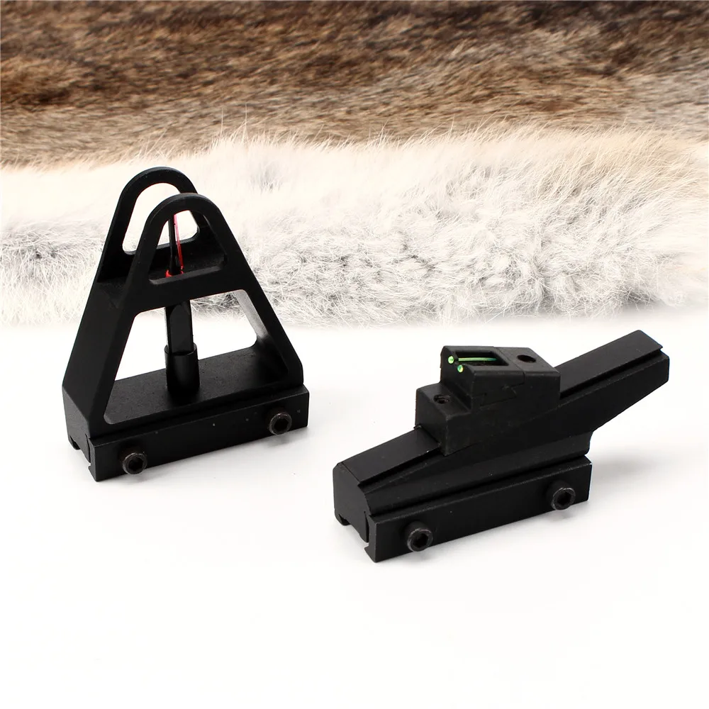 Rifle CZ 452 453 455 511 511 512 513 Adjustable Front Rear Sights for Dovetail 3/8 Inch 11mm Rail Mount Iron Sight Set