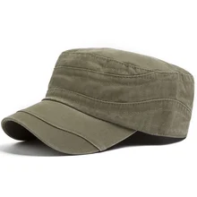 Классические винтажные плоские мужские бейсболки из промытого хлопка и регулируемый головной убор уличная теплая зимняя шапка армейские кепки для мужчин
