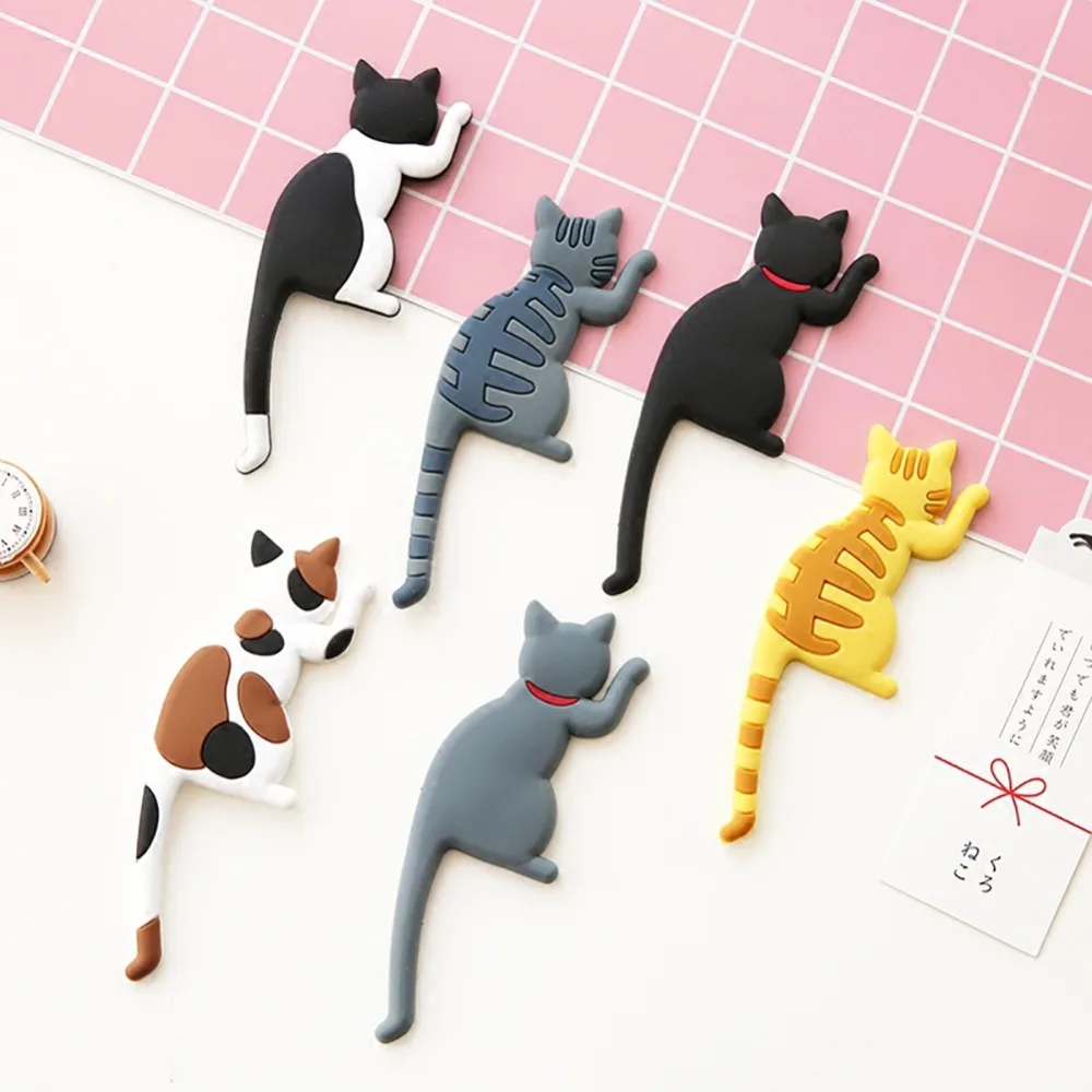 

Creative Multifunction Refrigerator Sticker Fridge Magnet Hanging Hook Door Decor Cat/Dog Magnetic Wall Mount Keys Hook