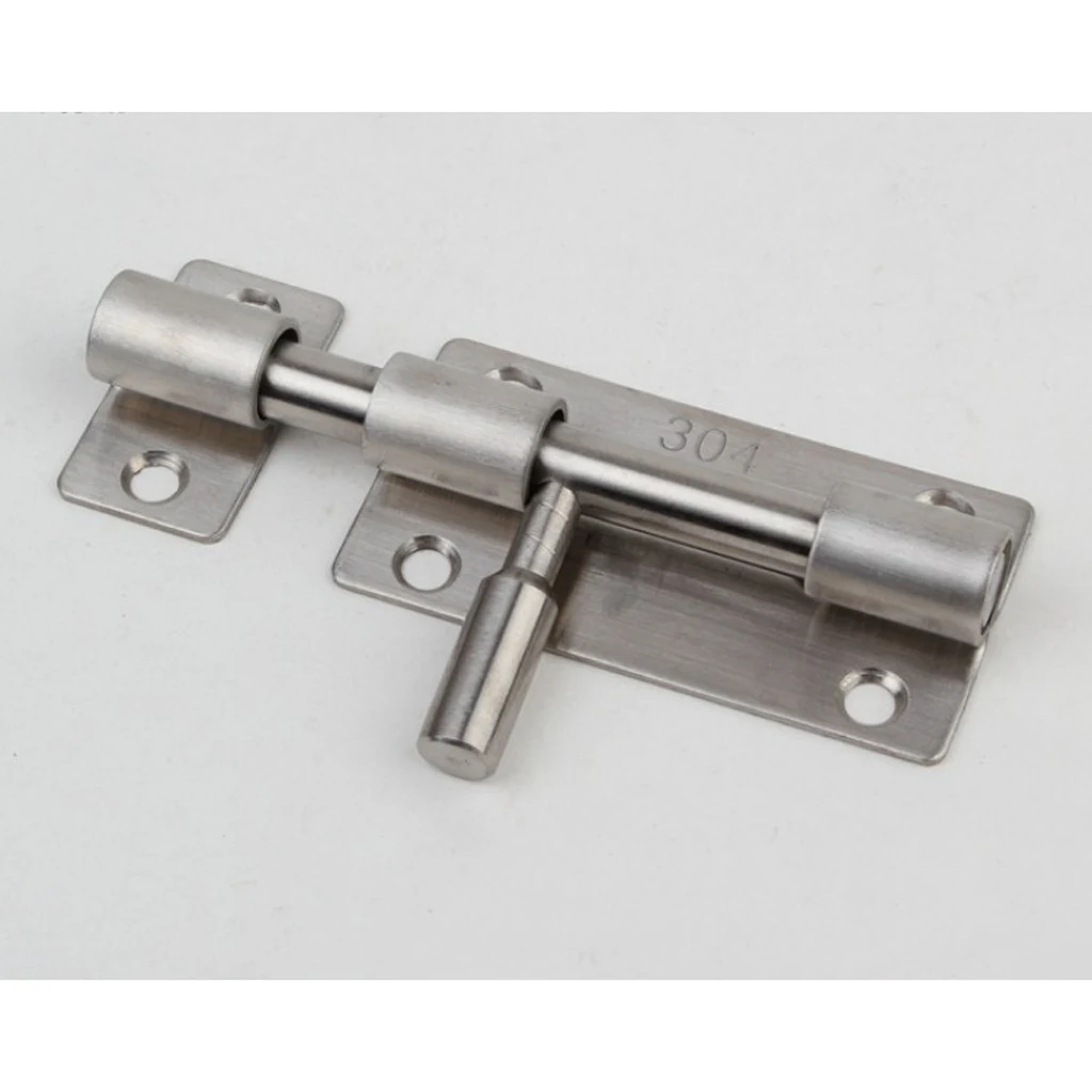 Stainless Steel Door Bolts Security Door Guard Flush Latch Slide Bolt Lock Hardware