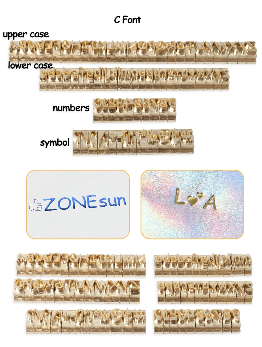 ZONESUN Т-образной формы, подгонянные буквы, новые, римские, 6 мм, с символом, номер, дерево, кожа, бумага, штамповочная машина, сумка, тиснение