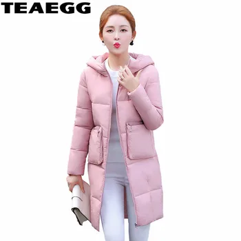 

TEAEGG Famale Winter Jacket Women2020 Casaco Inverno Feminino Warm Cotton Pink Womens Winter Jackets Coats Chaquetas Mujer AL310