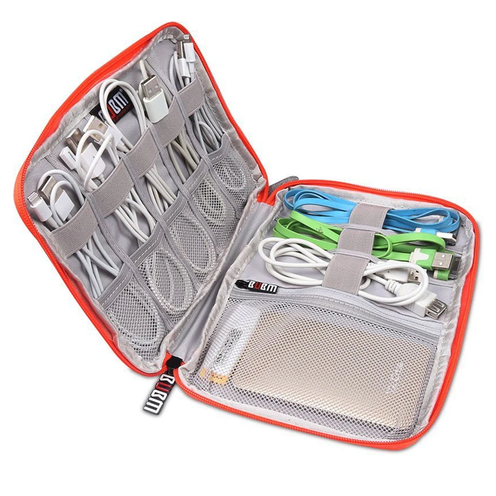 Electronics Accessories Carry Bag / Cable Organizer with Cable Tie and