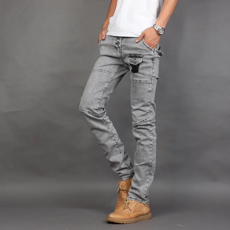 grey denim pants mens