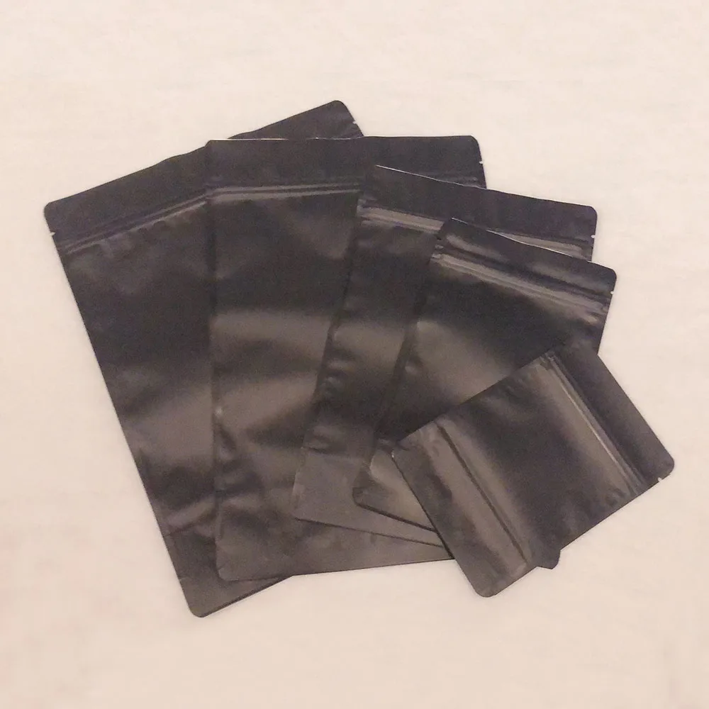 100 Pcs High Grade Matte Color Aluminum Foil Zipper Bag for Long Term Food Storage, Colorful Stand Up Plastic Packaging Pouch