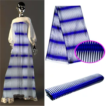 

Best Selling White and Blue Satin Fabric Soft Silk Fabric African Material Ankara Prints High Quality For Women Dress 5yard/lot