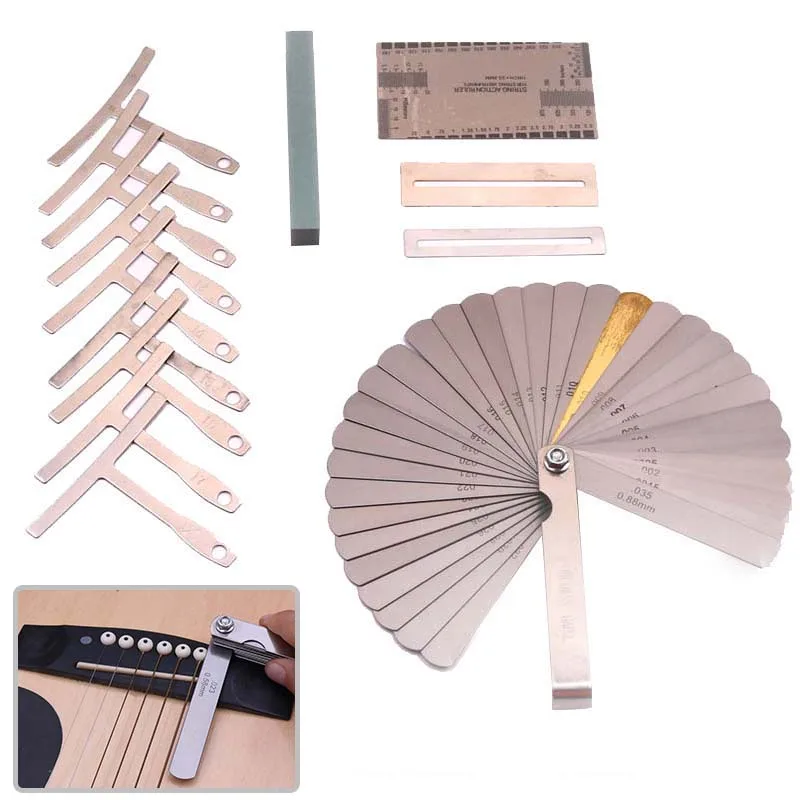 

2019 Hot Guitar Nut Curl Measurement Repair Kit Musical Instruments Guitar Tools 19ing