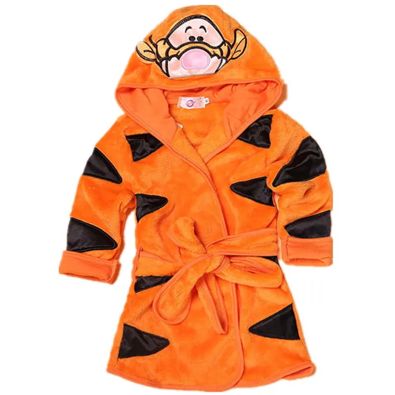 

Robes Children Cartoon Costumes Animals Kids Girls Flannel Pajamas Bathrobes Nightwear Baby Kids Homewear Cute suit hooded 2-6