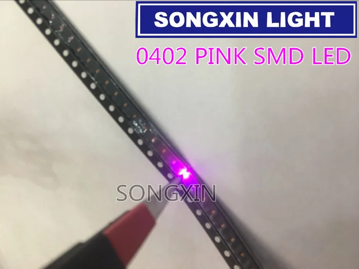 500PCS 0402 1005 1.0X0.5mm pink light SMD light-emitting diode LED Lamp bead 1.0*0.5*0.35MM | Электронные компоненты и
