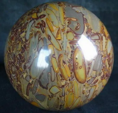 

Bamboo Stone Sphere, Crystal Rock Ball Healing,Rock 50mm