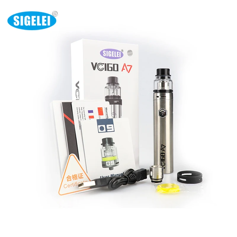 

Elektronik Sigara Original Sigelei Vcigo A7 Kit Built-in 3000mAh Battery Vape With 2ML Vaporizer Atomizer Vapor Vs Smok Vape Pen