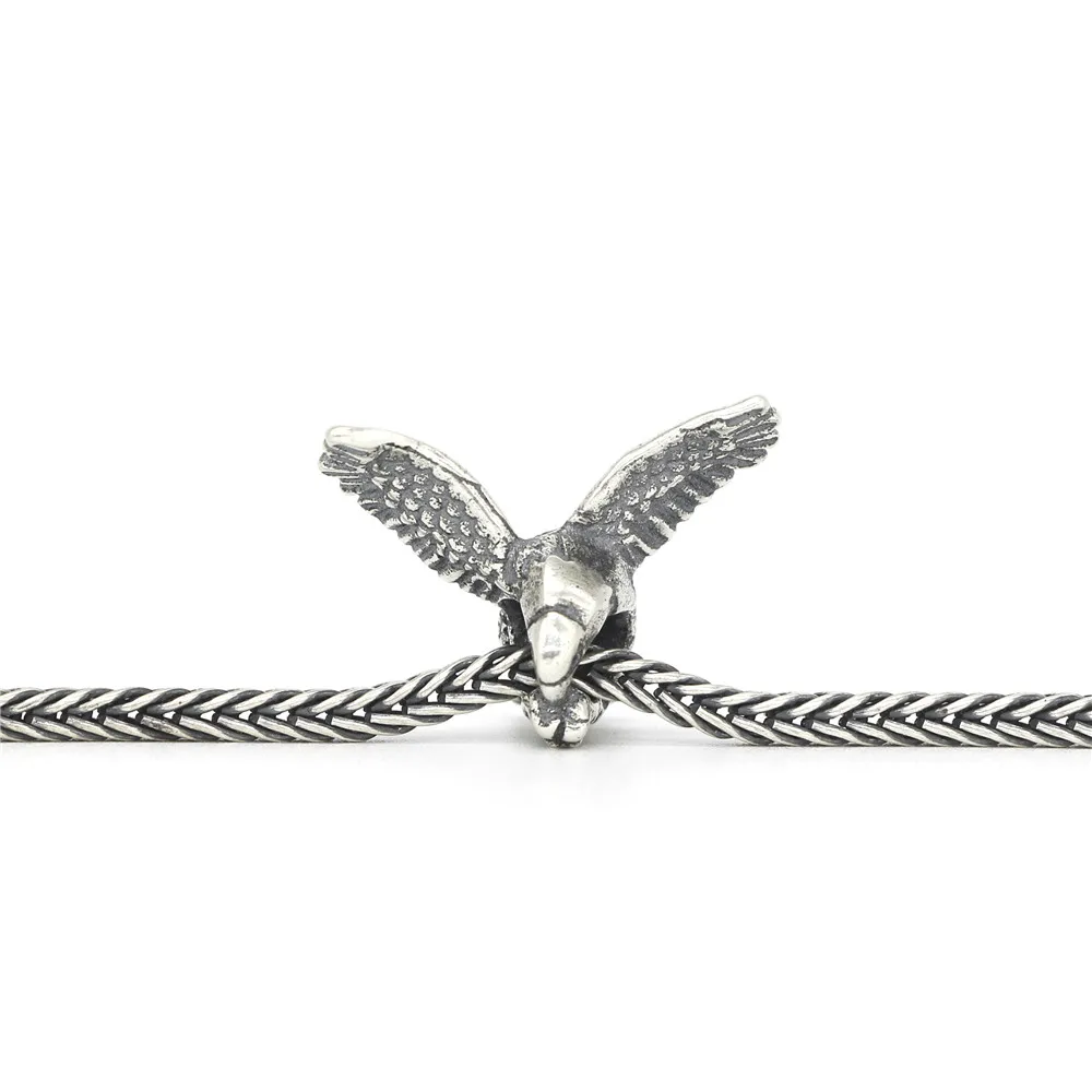 Mistletoe Jewelry 925 Sterling Silver TWings of Freedom Charm Bead Fit European Troll Bracelet