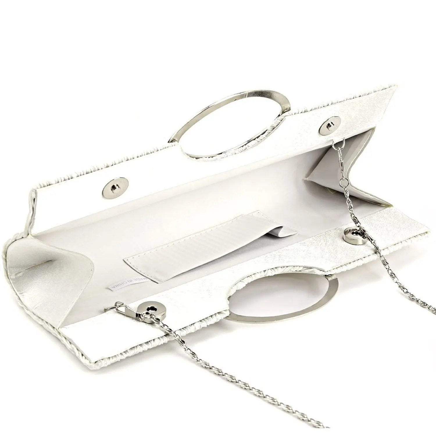 Горячая мода Женская Роскошная вечерняя сумка элегантная Алмазная сатиновая сумка новая белая с цепочкой