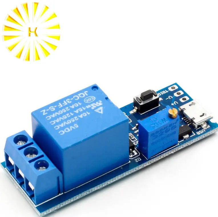 

Smart Electronics 5V-30V Micro USB Power Adjustable Delay Relay Timer Control Module Trigger Delay Switch