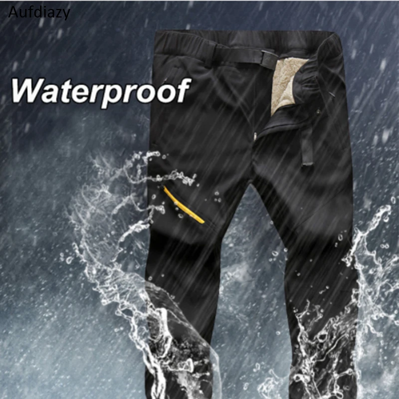 Aufdiazy-30 grados de esquí Pantalones de invierno al aire libre impermeable pantalones gruesos cálidos Snowboard nieve pantalones de Trekking senderismo pantalones IM037