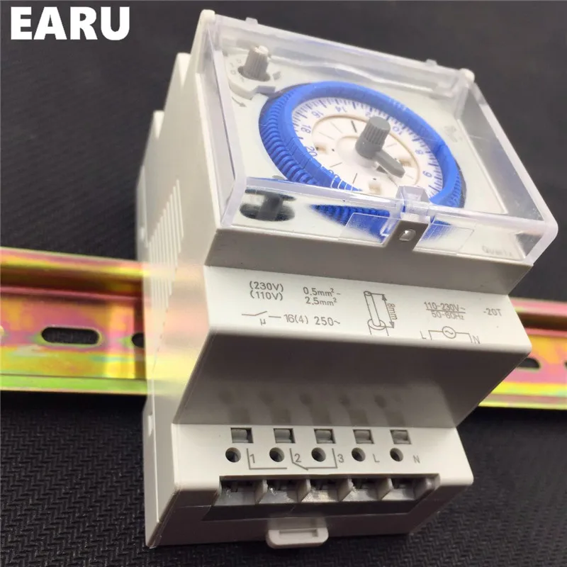 Аналоговый механический переключатель таймера 110 V-220 V 24 часа в сутки программируемый 15 минимальное время установки реле SUL181D Лидер продаж
