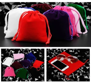 

50PCS 8*10CM Jewelry &Necklace&Earring Cosmetics Storage bag Portable Soft Lint Velvet Flannel Bracelet Necklace Gift Bag