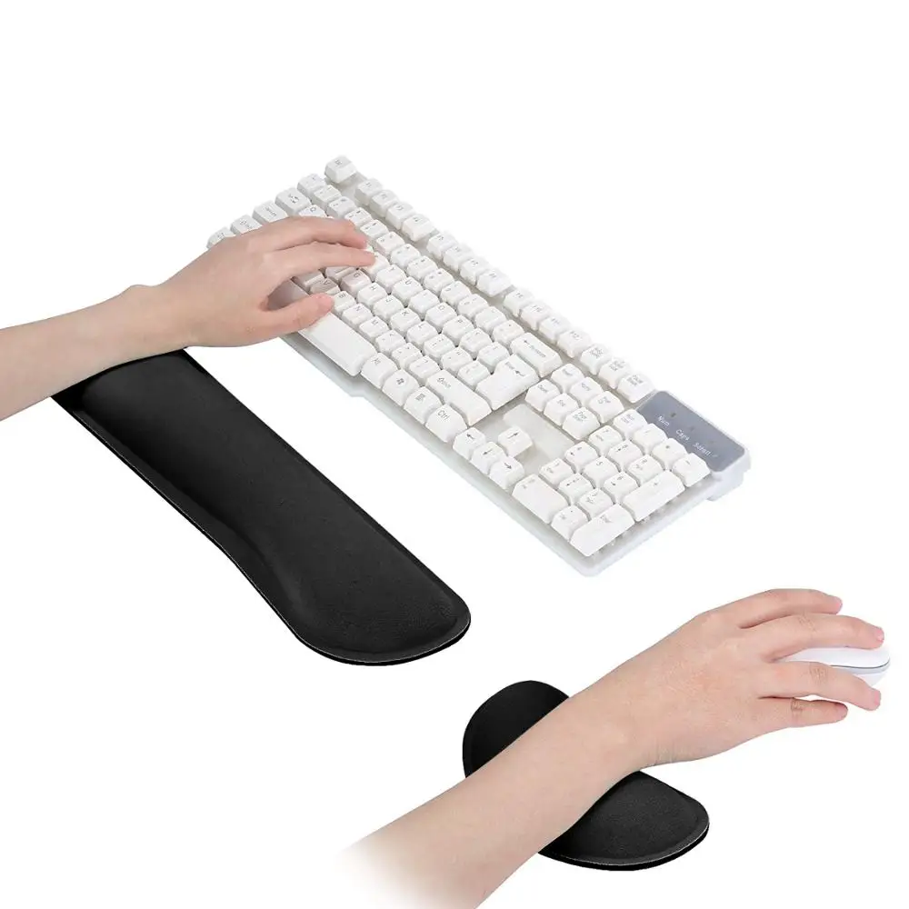 

Laptop Memory cotton mouse /keyboard wrist pad set for Wrist Raised Hands Rest Support Pad