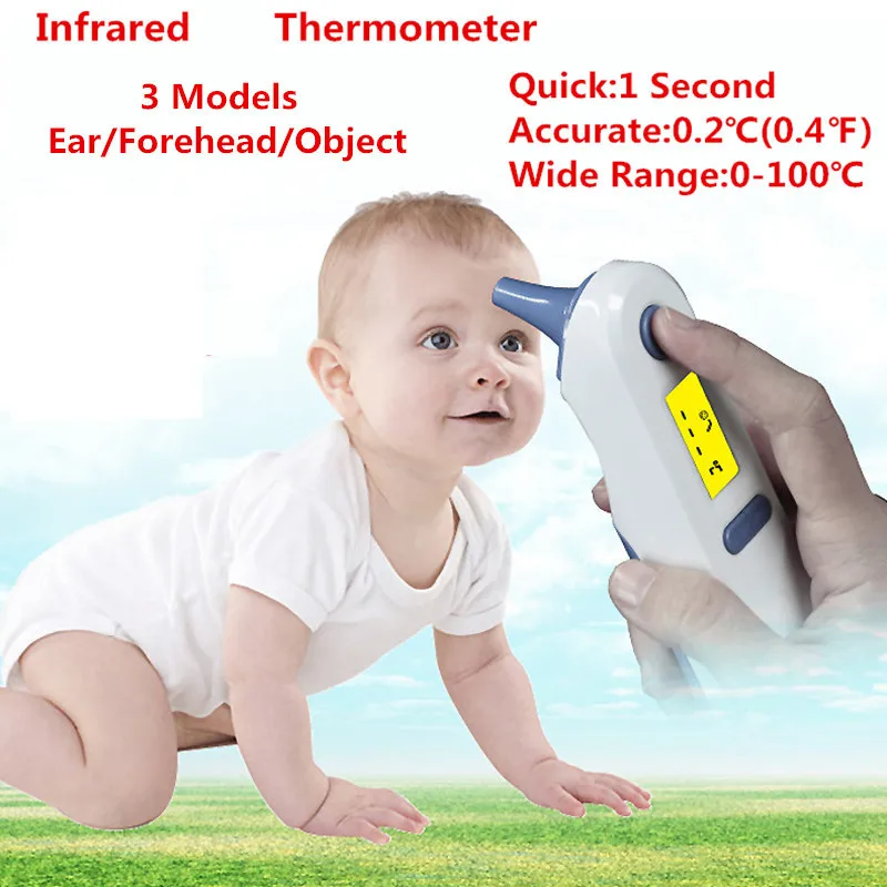 

Child Portable Infrared Thermometers Infant Baby Ear Body Thermometer Non-contact LCD Digital Fever Measurement Tool T0079SPF