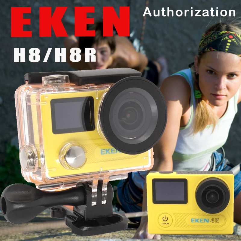Prix pour EKEN H8R/H8 Ultra HD 4 K WIFI Action Camera 1080 p/60fps 720 P/120FPS VR360 Mini Cam Étanche Casque Sport DVR + Option Monopode Prix pour EKEN H8R/H8 Ultra HD 4 K WIFI Action Camera 1080 p/60fps 720 P/120FPS VR360 Mini Cam Étanche Casque Sport DVR + Option Monopode