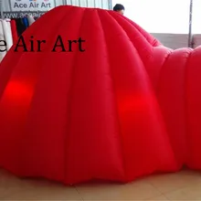 Светодиодный красный надувной купол палатки, игрушка igloo для детей или семьи Вечерние