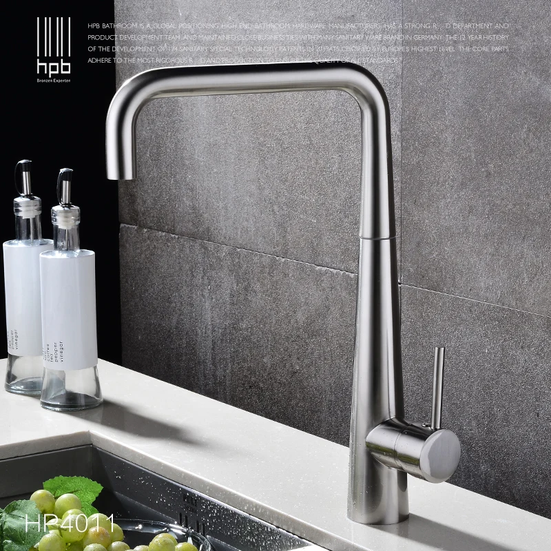 

The new copper free kitchen faucet hot cold drawing wash basin sink single faucet HP4011