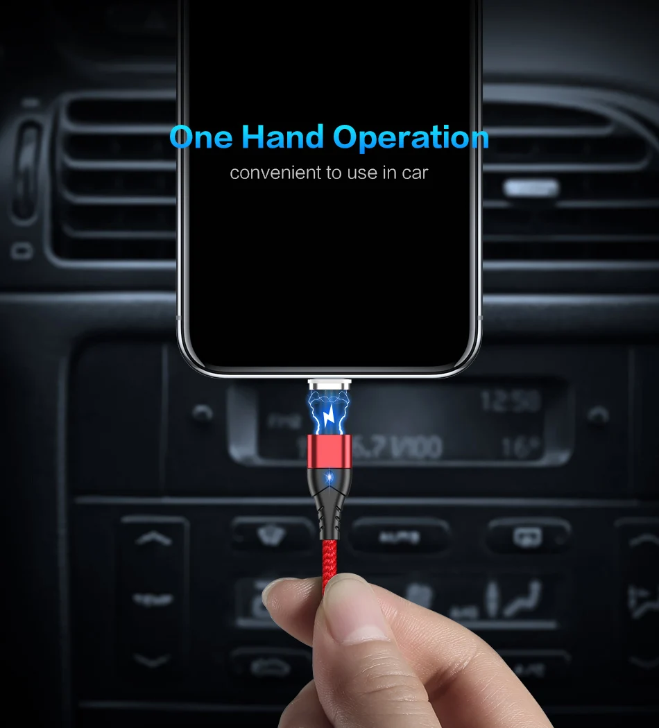 Магнитный кабель KSTUCNE Micro usb type C для iPhone, кабель Lightning, 1 м, 3 А, быстрая зарядка, USB-C, type-C, магнитный кабель для зарядки телефона