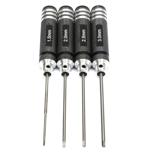 

Hot Sale Promotion Watch Proskit 4pcs Metal Black Hss Hex Nut Head Screwdriver Tool Set 1.5mm 2.0mm 2.5mm 3.0mm