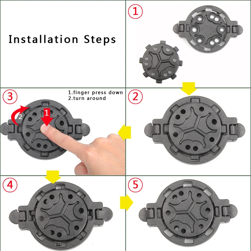 Hunting Tactical Holster Platforms Adapter Quick Disconnect System QD Mount at Any Of The 360 Degree Angles RL31-0008-07