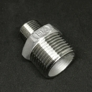 

1-1/2" BSP Male x 1" BSP Male Thread Hex Nipple Reducer 304 Stainless Steel Threaded Pipe Fitting Connector For Water Oil Air