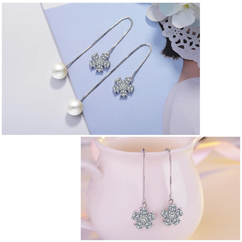 flower pearls dangle earrings jewelry (5)
