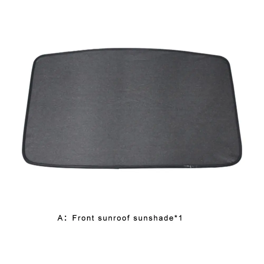 Складная передняя/задняя крыша Солнцезащитная черная эластичная сетчатая ткань для Tesla модель 3 стеклянные солнцезащитные шторы для машины Skylight слепой сетка - Цвет: Front