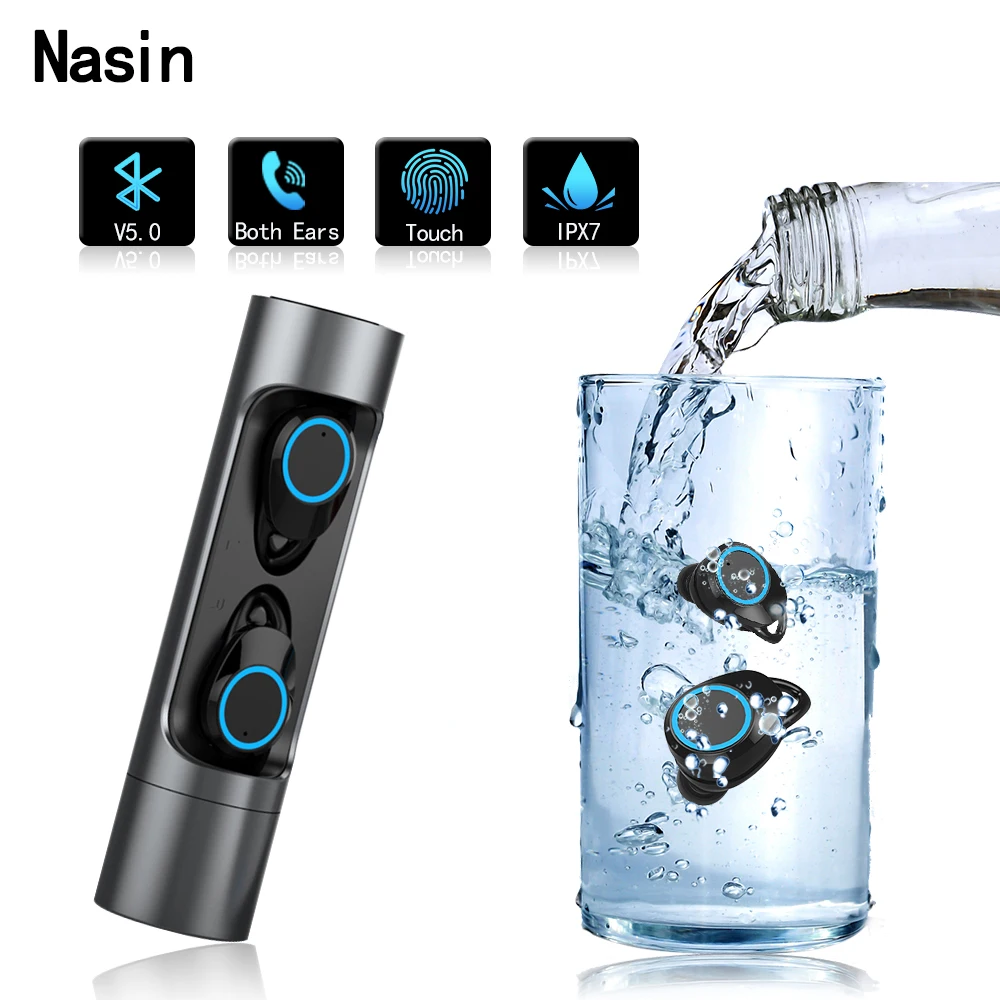 Nasin сенсорный наушники вкладыши TWS с X8 Bluetooth 5 0 Беспроводные микрофоном