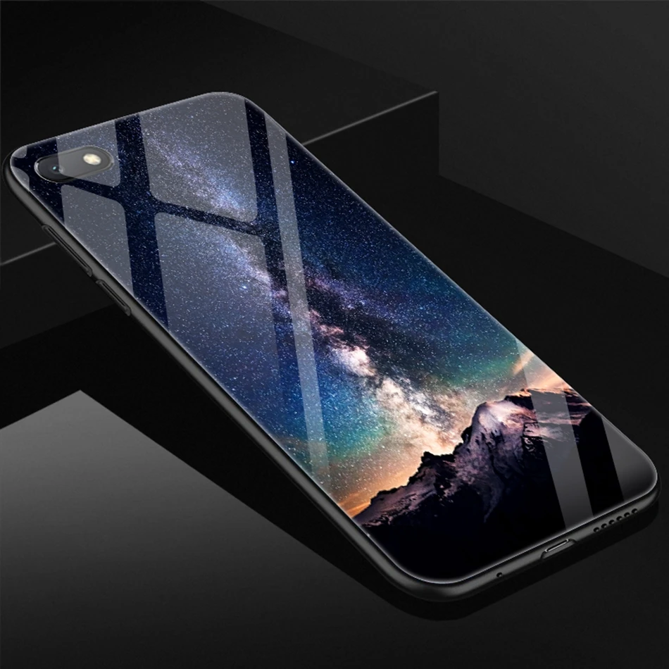 Tempered Glass Back Cover for Xiaomi Redmi A6 Cases Space Patterned Phone Case for Xiaomi Mi A1 RedMi Note 5 Pro 4X 5 Plus Coque (10)