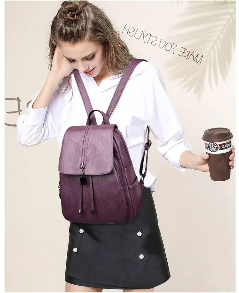 Модный женский рюкзак, высокое качество, кожаные рюкзаки для девочек-подростков, женская школьная сумка на плечо, рюкзак, mochila