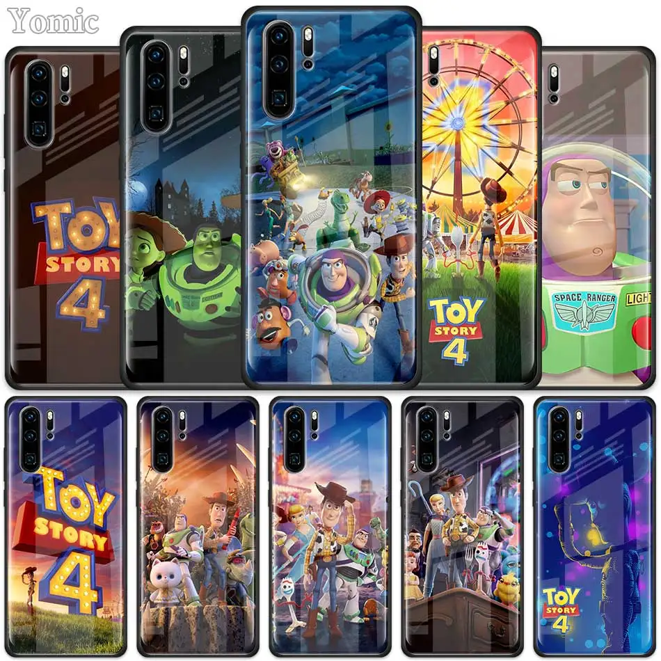 

Cute Cartoon Toy Story 4 Buzz Lightyear Tempered Glass Case for Huawei P30 Pro P10 P20 P30 Lite Mate 10 20 Pro Honor 20 Pro 8X