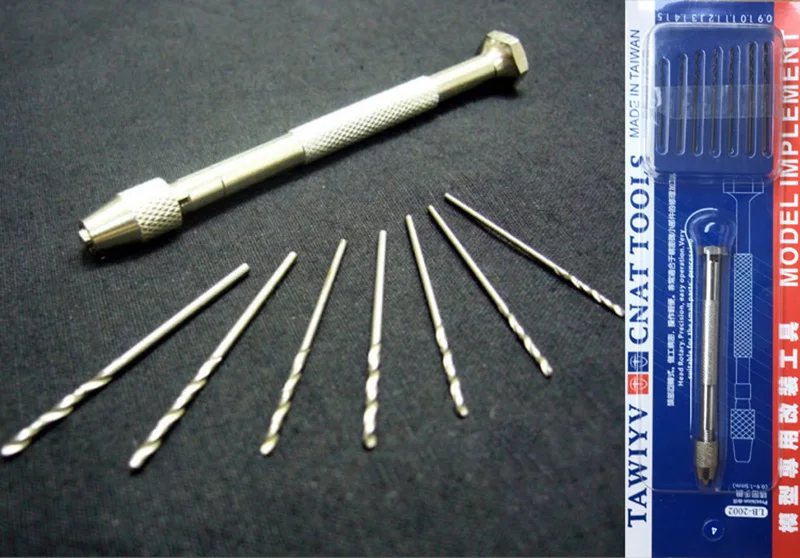 

The Precision Small Number Hand Drill Up To The Model Making Tool and Send 7 Drill Bits 0.9-1.5mm