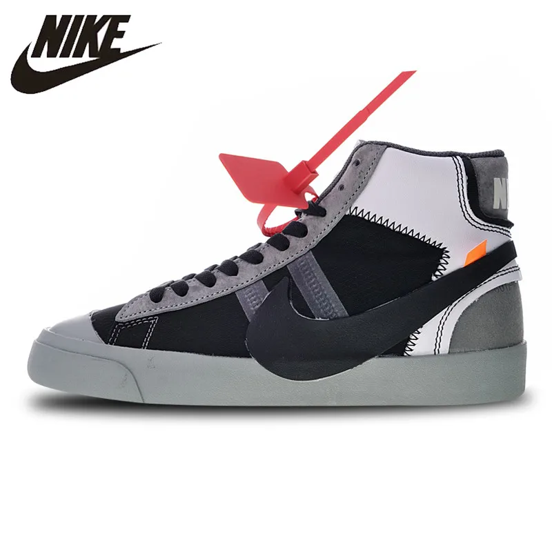 

OFF-White X Nike OW Blazer Studio Mid Wolf Grey Skateboarding Shoes Sneakers Sports for Women AA3832-001 36-39