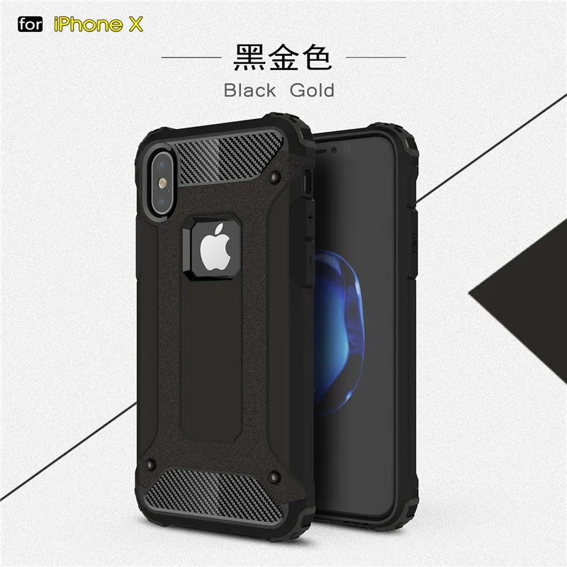 HereCaseStrong Hybrid Tough Shockproof Armor Phone Back Case for iPhone X 8 8 Plus Hard Rugged Impact Phone Protective Cover Funda (12)
