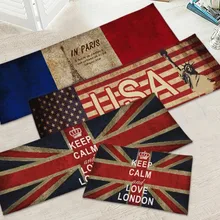 Красный синий флаг США Статуя Свободы домашний ковер противоскользящие ковры для игры в спальню фланелевые входные домашние напольные коврики C27