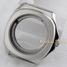 40 мм Серебристый футляр для часов из нержавеющей стали подходят Parnis Miyota 82 серии движение Мужские часы