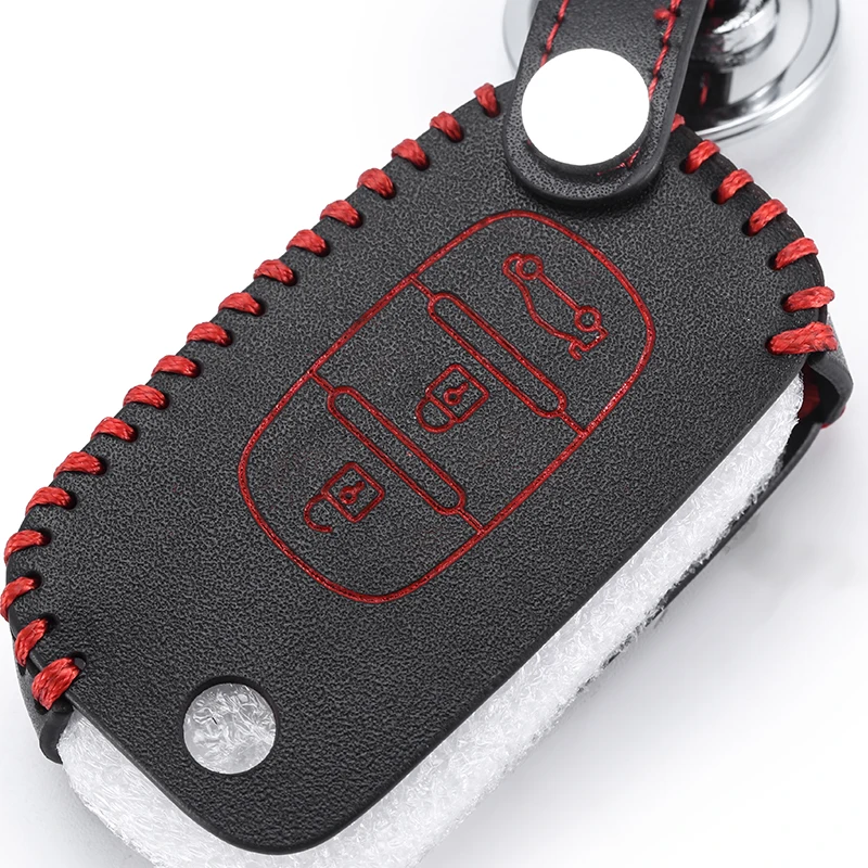 

Car keychain Black Leather Car key FOB cover case set protector For LADA Priora Sedan sport Kalina Granta Vesta X-Ray XRay
