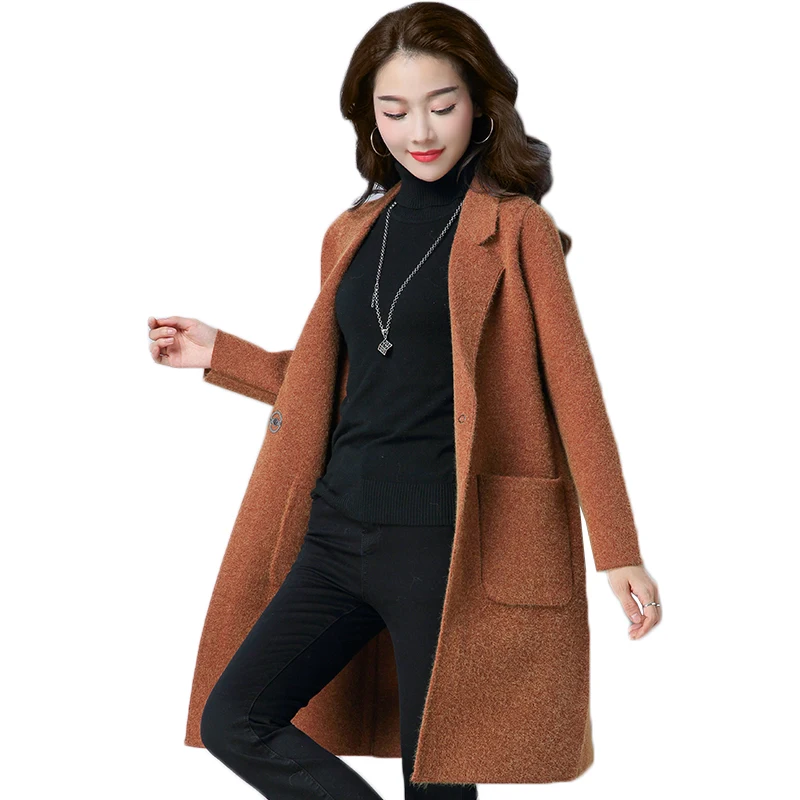 2018 Spring new women woolen coat female double faced wool coat women
