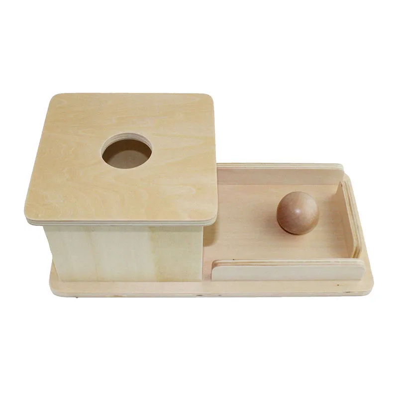  Baby Montessori Toys Infant Toddler Wooden Learning Teaching Supplies Object Permanence Box With Tr