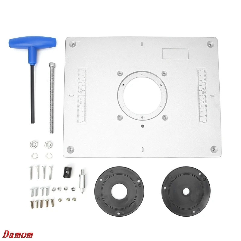 

New Arrive Aluminum Router Table Insert Plate Trimmer Engraving Machine Woodworking Bench Retail/wholesale