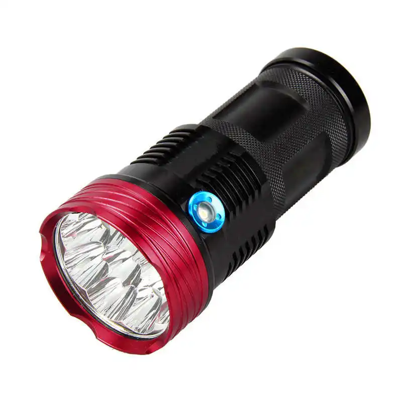 

18000Lumen 9x XML lanterna led t6 Flashlight Torch Tactical Hunting Work Lamp led flashlight 18650 laser pointer #4S14