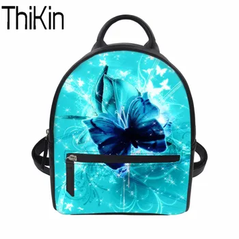 

THIKIN Backpack Women Butterfly Printing Mini Backpacks Teenager Girls Shoulder Bag Ladies Casual Daypack Female Laptop Bag New