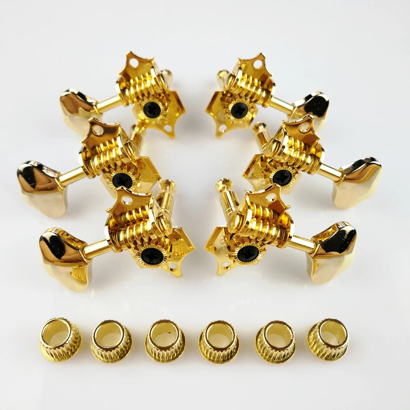 Genuine Grover Vintage Guitar Machine Heads Tuners Gold Tuning Pegs